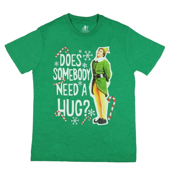 Elf Does Somebody Need a Hug Men's T-Shirt with Buddy the Elf Graphic