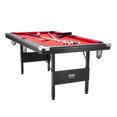thumbnail image 2 of VEVOR Billiards Table, 6.3 ft Pool Table, Portable Foldable Space-Saving Table, Billiard Table Set Includes Balls, Cues, Chalks and Brush, Black with Red Cloth,Perfect for Family Game Room Kid Adult, 2 of 9