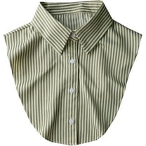 Camicover  Striped Detachable Collar Half Shirt Blouse Dickey Collar Elegant for Women Girls