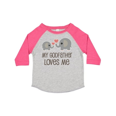 

Inktastic My Godfather Loves Me Godson Gift Toddler Boy or Toddler Girl T-Shirt