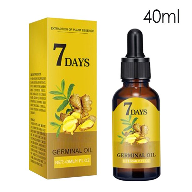 Aceite esencial para el crecimiento rápido del cabello de jengibre, 7 días, antipérdida, nutrientes fuertes para la raíz, tratamiento de suero, restauración de daños de crecimiento rápido Gao Jinjia LED