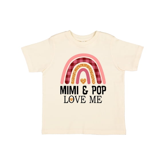 Inktastic Mimi and Pop Love Me Girls Granddaughter Rainbow Girls Toddler T-Shirt