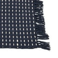 thumbnail image 3 of Fennco Styles Kensrue Collection Rustic Dashed Woven Cotton 14 x 20 Inch Placemats, Set of 4 â€“ Navy Blue, 3 of 4