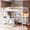 White, variant on DRNANLIT Full Size Loft Bed with Two Chests of Drawers, Desk & LED Light Strip – Space-Saving Design with Independent Staircase, Multi-Functional Workstation, APP-Controlled Lighting, Gray