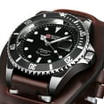 thumbnail image 5 of Military Royale Mechanical Mens Watch Brown Leather Black Dial Self-winding, 5 of 5