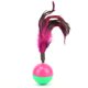 thumbnail image 1 of Juguete para gatos que no cae, pelota de juguete para mascotas con plumas de colores, juguetes interactivos para gatos, 1 of 5