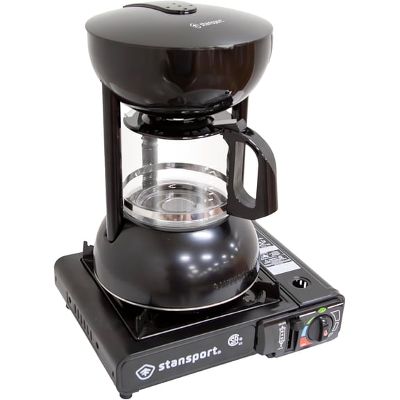 Open Box Stansport 278-120 Stovetop Coffee Maker, Black
