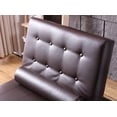 thumbnail image 6 of Nathaniel Home Leather Lounger Chair, Tufted Futon Adjustable Sleeper, Convertible Chaise Lounge, for Sitting Lounging Sleeping, Brown, 6 of 7