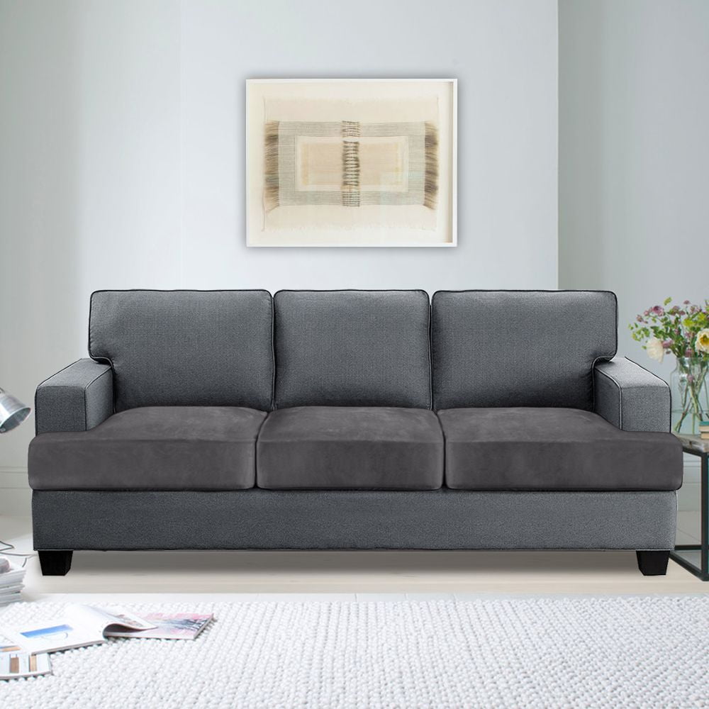 Turquoize Stretch Velvet 3 Piece T Cushion Sofa Slipcovers Individually