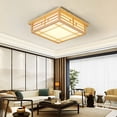thumbnail image 6 of Modern LED Wood Square Tatami Ceiling Light Lamps Indoor Decor Chandeliers Lamp, 6 of 12