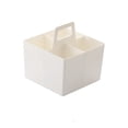 thumbnail image 2 of Desk Organizer With Handle Portable Storage Caddy Synthetic Multi-Compartment Office Materials Storage Bin For Desktop, Classroom, Home And Makeup Organizer Black 8.66X6.1X6.1In, 2 of 7