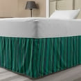 thumbnail image 1 of Pinstripe Bed Skirt, Forest Concept Torn Paper Effect Inspired Crooked Lines, Elastic Bedskirt Dust Ruffle Wrap Around for Bedding Decor, 4 Sizes, Yellow Green, by Ambesonne, 1 of 2