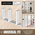 thumbnail image 3 of Guía de piso para puerta corrediza de clóset Grovers 1,38" blanca, 3 of 6