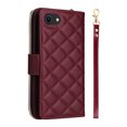thumbnail image 3 of for iPhone 7 / iPhone 8 / iPhone SE 2022 & 2020 Zipper Wallet Case with Card Holder - PU Leather Stand Phone Case, Crossbody Shoulder Strap & Wrist Strap, Shockproof Protective Cover, Winered, 3 of 10