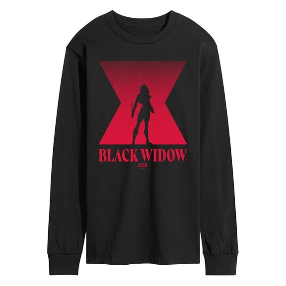 Marvel - Black Widow Silhouette - Men's Long Sleeve Graphic T-Shirt