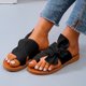thumbnail image 4 of Amzcrzy Zapatos de mujer,Zapatos de mujer,Zapatillas de mujer, Pantuflas planas informales de verano para mujer, cómodas y antideslizantes con lazo. Sandalias Mujer Zapatillas De Casa, 4 of 6