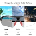 thumbnail image 2 of Gafas de Sol Fotocromáticas para Ciclismo ROCKBROS UV400 Negras con Rojo, 2 of 8