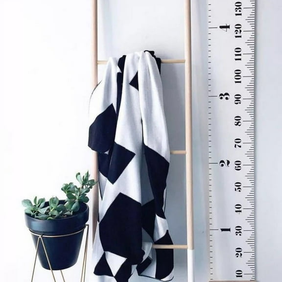 Baby Growth Chart Handing Ruler Wall Decor for Kids, Canvas Removable Height Growth Chart 200cm x 20cm
