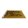thumbnail image 2 of Ahgly Company Machine Washable Indoor Square Persian Yellow Traditional Area Rugs, 6' Square, 2 of 4