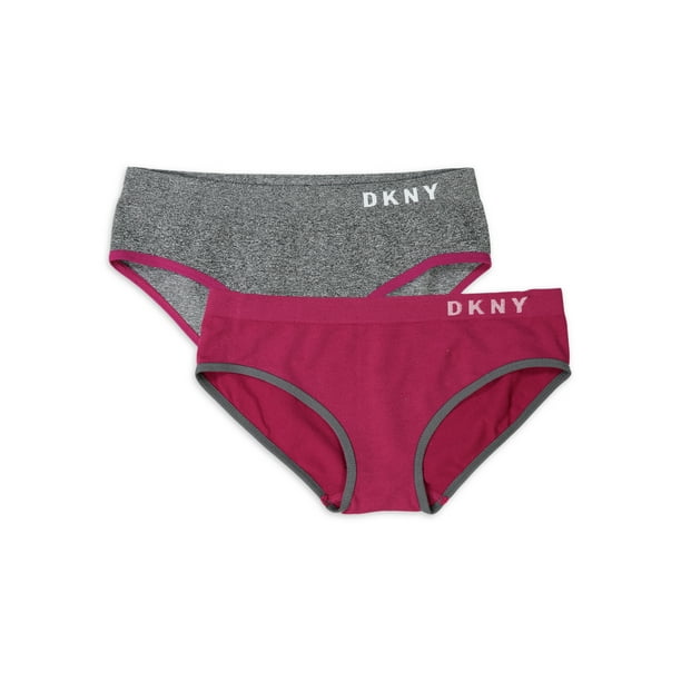 DKNY DKNY Girls Underwear, 2 Pack Hipster Seamless Panties, Sizes S