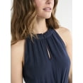 thumbnail image 4 of Time and Tru Women's Sleeveless Double Cloth Dress, Sizes XS-XXXL, 4 of 4