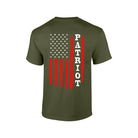 American Flag Patriot Men's Flag Sleeve Patriot Pride Short Sleeve T-shirt Graphic Tee Graphic Tee-Military-6xl