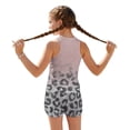 thumbnail image 4 of Xoenoiee Leopard Gradient Print Teen Girls Two Piece Swimsuit Modest Ruffle Skirt Tankini Set with Boyshort, Bikini Set Bathing Suit with Removable Pads, Size 6-7 Years, 4 of 7