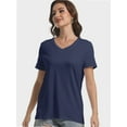 thumbnail image 5 of Women's Ultra-Soft V-Neck Short Sleeve T-Shirt - Casual Comfort Fit Tee, 5 of 6