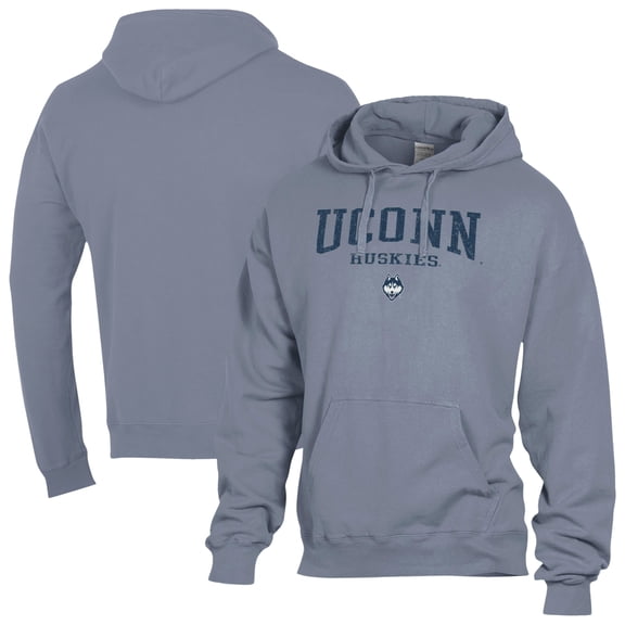 Men's ComfortWash  Gray UConn Huskies Fleece Hoodie