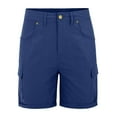 thumbnail image 3 of Women's Loose Solid Color Mini Pant Summer Beach Shorts Buttons Short Hot Pants Cargo Shorts, 3 of 7
