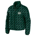 thumbnail image 2 of Women's WEAR by Erin Andrews Green Green Bay Packers Puffer Full-Zip Cropped Jacket, 2 of 3