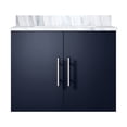 thumbnail image 2 of 24 in. W Navy Blue Vanity with Marble Top / Soft Close & Long-Lasting, 2 of 4