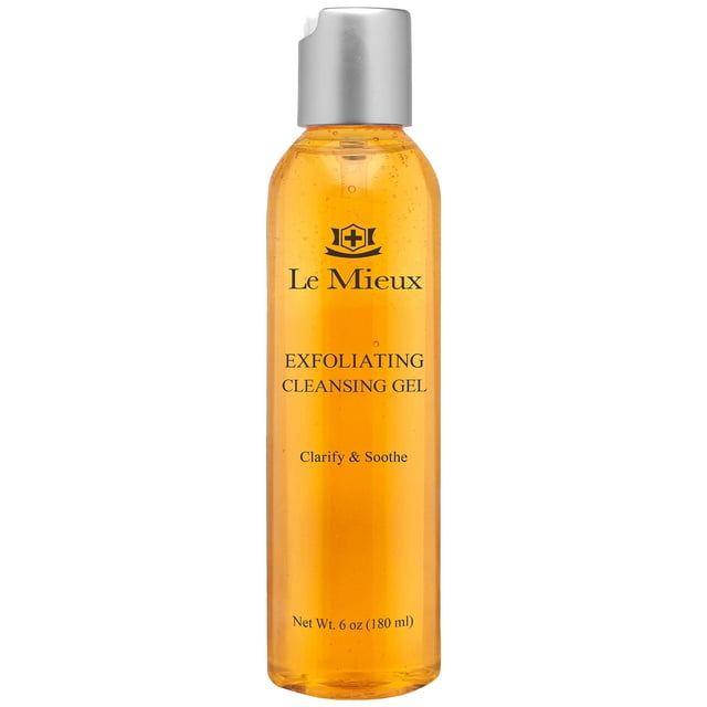 Gel limpiador exfoliante Le Mieux - Jabón facial con ácido láctico y salicílico de poros profundos con ácido hialurónico y aloe, ideal para pieles grasas o propensas a imperfecciones, sin parabenos ni