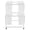White, variant on White Modern Flower Display Stand with 4 Removable Buckets, 2-Tier Rolling Flower Cart with Locking Wheels, Space Saving Design Flowers Display Rack for Commercial Home Use