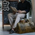 thumbnail image 4 of Leather Duffle Bag for Men Travel Gym Sports Carry on Luggage Duffel Bag Overnight Weekender Gift by Rustic Town, 4 of 9