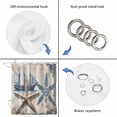 thumbnail image 5 of Vintage Nautical Waterproof Fabric Shower Curtain,Summer Coastal Floral Starfish Waterproof Fabric Shower Curtain for Bathroom Curtains Bathtubs Hotel Shower Curtains with 12 Hooks Long 72x78in, 5 of 8