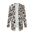 thumbnail image 5 of Garronmavis Cardigan Sweaters for Women Open Front Knit Sweater Lightweight Cardigan Jacket Plus Size Fall Coats Loose Cover Up Casual Blouse Tops Gray Leopard, 5 of 6