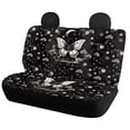 thumbnail image 6 of Pzuqiu Glitter Butterfly Car Seat Covers Full Set Front and Rear Seat Cover Set Easy to Install Car Seat Protector Breathable Full Wrapping Edge Seat Covers for Cars Truck Universal Fit Set,Black, 6 of 7