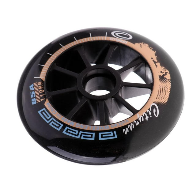 Almencla Roues de Patinage de Vitesse pour Extérieur et Intérieur, Outil de Roues de Patin en Ligne 110mm Noir