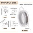 thumbnail image 2 of 49FT 49 Strands Beading Wire Kit 0.46mm/26 Gauge Stainless Steel String Wire Tiger Tail Wire with Lobster Clasps Jump Rings Bead Tips Brass Crimp Beads for Jewelry Making grey, 2 of 9