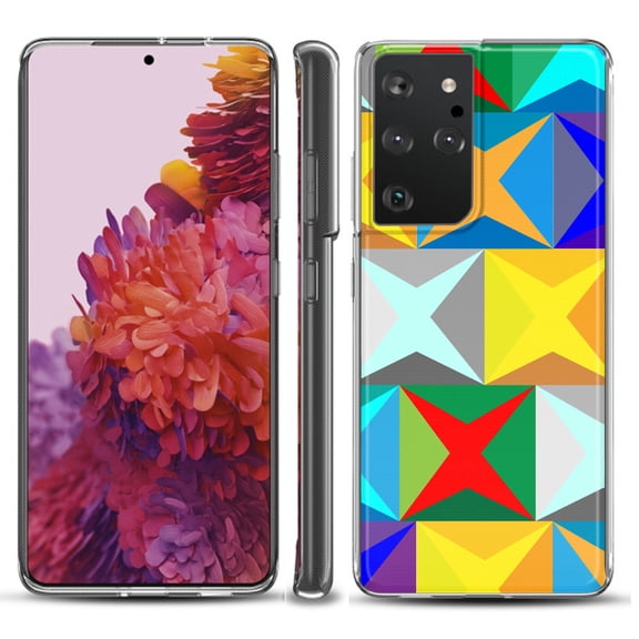Slim-Fit Lightweight Protective Phone Case compatible with Samsung Galaxy S21 ULTRA 5G, by OneToughShield ® - Abstract Color
