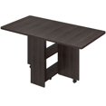 thumbnail image 5 of Emorefun Folding Dining Table with Wheels & 2-Layer Storage Shelf Space-Saving Extendable, 5 of 8