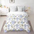 thumbnail image 2 of Homewish Vintage Damask Floral 7-Piece Twin Bedding Sets,Retro Rustic Flower Bedding Comforter Set,Beige Blue Sheet Sets For Girls Kids,Breathable Bedroom Decorative Reversible, 2 of 8