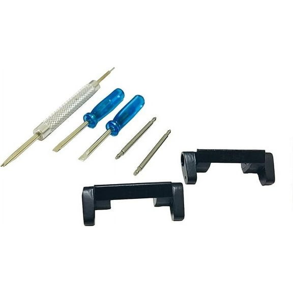 22mm 5 Ring Nylon Watch Band Strap GSteel Metal Adapters Kit for Casio GShock G-Steel Models GST100 GSTB100 GST300 GST400 GST410 GSTW120L GSTW310