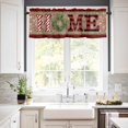 thumbnail image 2 of Christmas Kitchen Valances for Windows 60x18 Inch Kitchen Curtains Valances Rod Pocket Winter Pine Leaf Farmhouse Snowflake Snowman Elk Bathroom Window Valances for Window Treatment Decor, 2 of 6