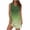 Green, variant on Women's Sleeveless V-Neck Ombre Casual Dress Asymmetrical Side Slit Loose Fit Mini Dress Comfortable Lightweight Shirt for Daily Wear
