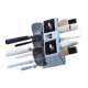 thumbnail image 4 of Toothbrush Shelf Punch Free Wall Mounted Mouthwash Cup Holder Toilet Storage Rack Blue 3 Cups, 4 of 5
