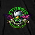 thumbnail image 3 of Hot Leathers SPB1077 Men’s Black Sturgis 2023 Bobber Monster Short Sleeve T-Shirt X-Large, 3 of 4