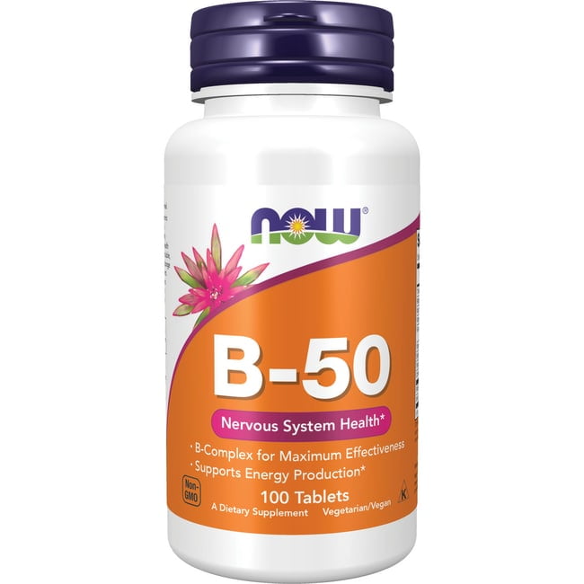 NOW Foods - Vitamin B-50 Nervous System Health - 100 Tablets