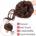 thumbnail image 5 of SEGO Messy Bun Hair Piece Scrunchie Tousled Updo Hair Extensions Hair Bun Curly Wavy Ponytail Synthetic Chignon for Women Girls(27/613#:Strawberry Blonde & Bleach Blond Mixed), 5 of 9
